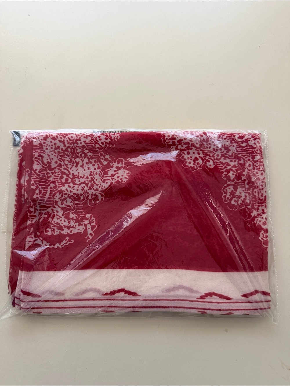 CAbi Red and Pink Paisley Print Scarf